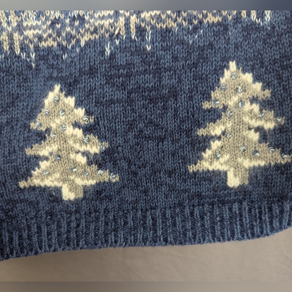 North Crest Sweater Vest Size 1X (14W/16W) Ice Skates, Trees, Snowflakes - Picture 8 of 14